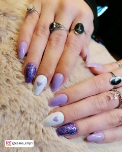 Purple Short Nails
