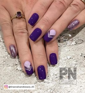 Purple Short Nails Ideas
