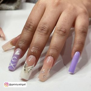 Purple To Black Ombre Nails
