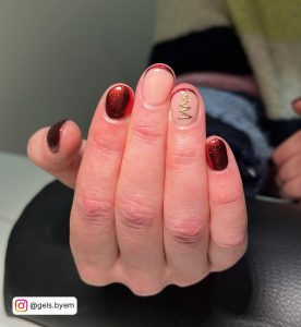 Red Chrome Gel Nails