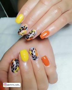 Red Yellow Orange Nails
