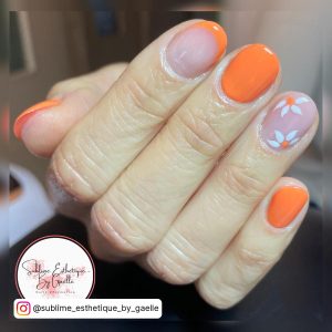 Reddish Orange Nails
