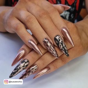 Rose Gold Champagne Ombre Nails