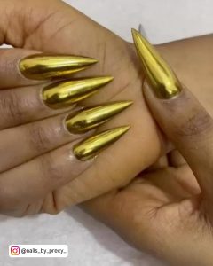 Rose Gold Chrome Mirror Nails