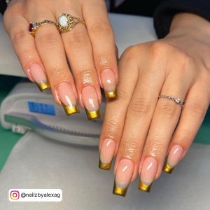 Rose Gold Chrome Toe Nails