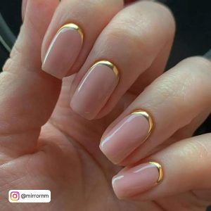Rose Gold Nude Ombre Nails