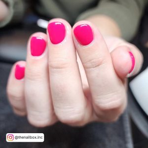 Short Acrylic Nails Pink