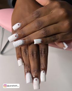 Short Acrylic Nails White