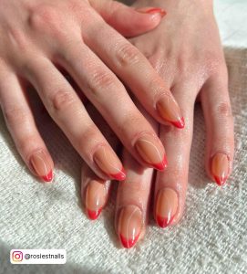 Short Almond French Nails