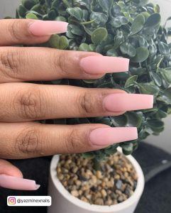Short Coffin Nails Nude