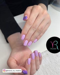 Short Light Purple Nails