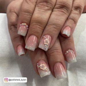 Short Ombre Coffin Nails