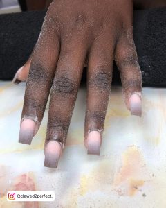 Short Oval Ombre Nails