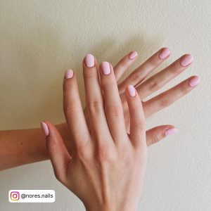 Short Pink Gel Nails