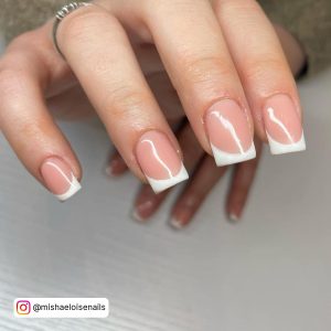 Short Square Acrylic Nails French Tip