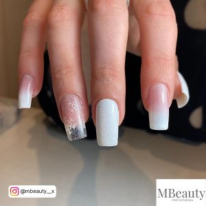 Short Square French Ombre Nails