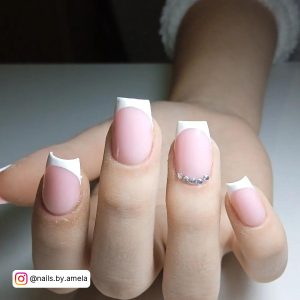 Short Square Nails French Tip