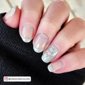 Silver French Nails