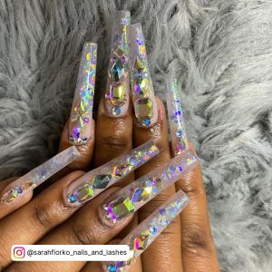Sparkle Ombre Acrylic Nails