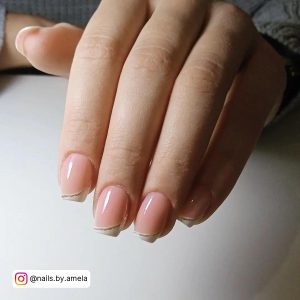 Square Black French Tip Nails