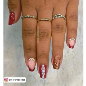 Square Thin French Tip Nails