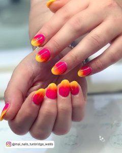 Summer Acrylic Nails Ombre