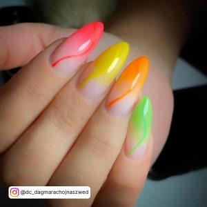 Summer Acrylic Ombre Nails