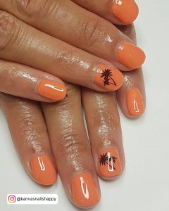 Summer Nails Pink Orange