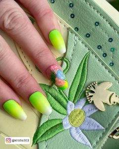 Summer Neon Ombre Nails