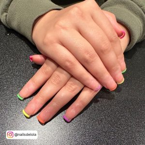 Thin Line French Tip Nails