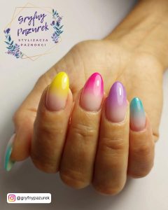 Three Color Ombre Nails