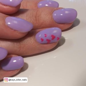 Valentine Purple Nails