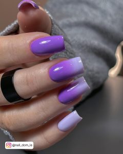 White And Purple Ombre Nails