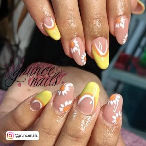 Yellow And Orange Nail Art