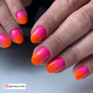 Yellow And Orange Ombre Nails
