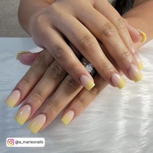Yellow Nails Ombre