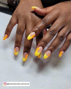 Yellow Orange And Red Nails