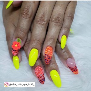 Yellow To Orange Ombre Nails